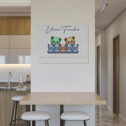 Fotoboard Spruch Familie Bärchen Familienporträt Geschenk für Oma Opa Mama Papa 8