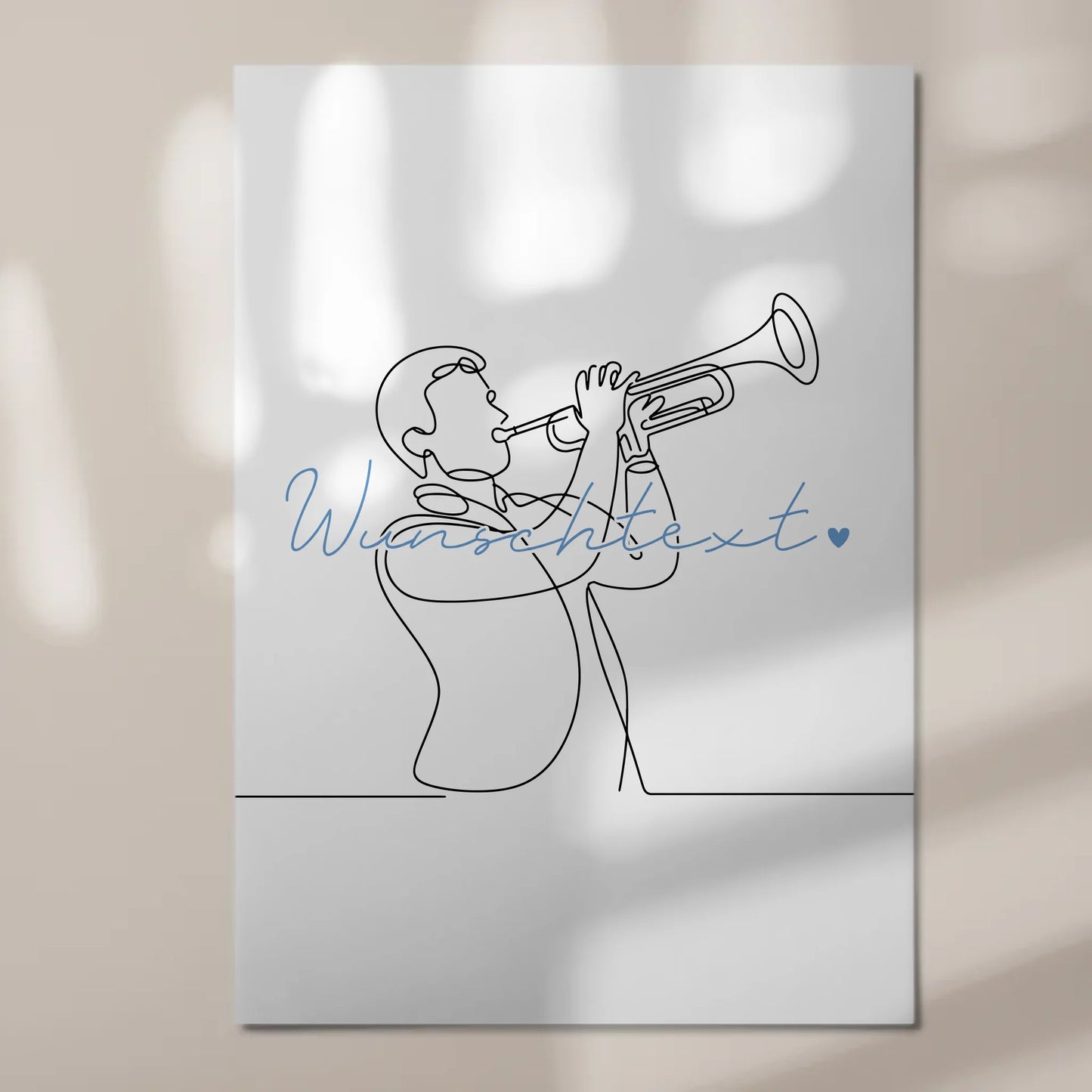 Lineart Fotoboard Magnet Wandbild Trompete Geschenk Sohn & Bruder 7