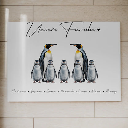 Familien Fotoboard Magnetisch Pinguin Familienporträt Geschenk für Oma Opa Mama Papa 7