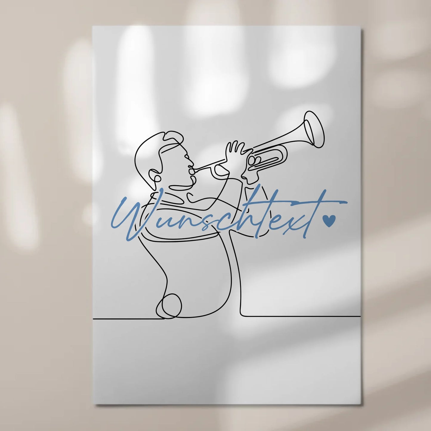 Personalisiertes Fotoboard Magnetisch Lineart Trompete Geschenk Sohn & Bruder 7
