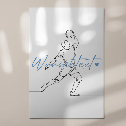 Lineart Fotoboard Magnet Wandbild Volleyball Geschenk Sohn & Bruder 1