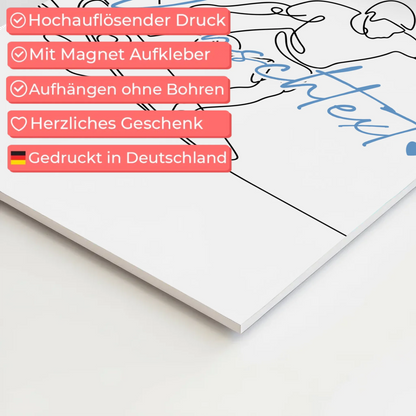 Lineart Fotoboard Magnetisch Personalisiert Wakeboarden Geschenk Sohn & Bruder 4