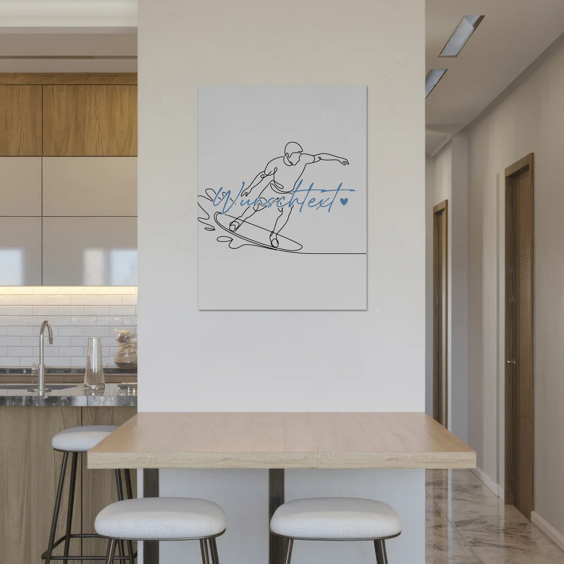 Lineart Fotoboard Magnetisch Personalisiert Wakeboarden Geschenk Sohn & Bruder 8