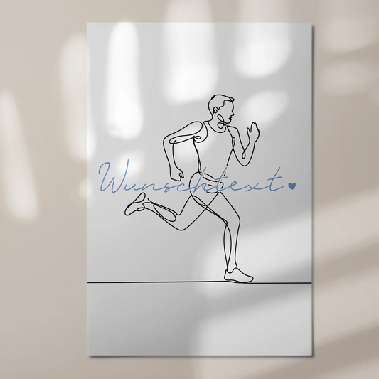 Lineart Fotoboard Magnetisch Personalisiert Marathon Geschenk Sohn & Bruder 1