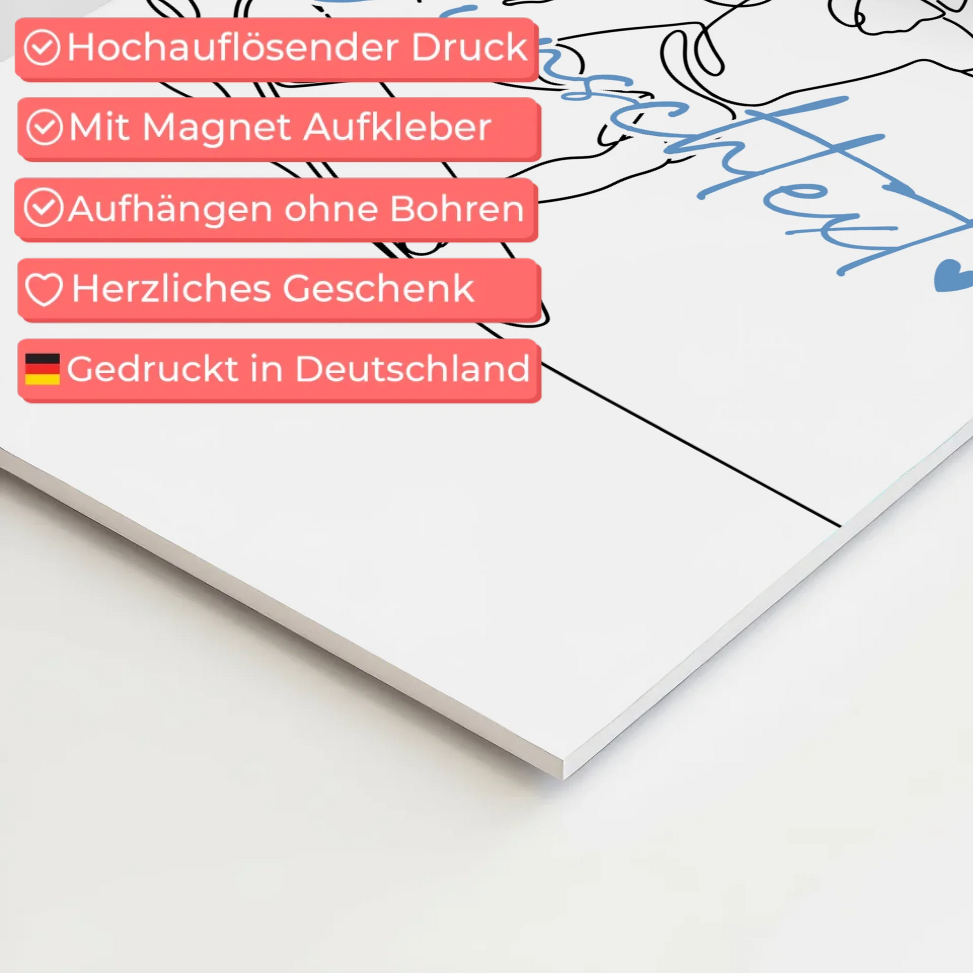 Lineart Fotoboard Magnetisch Personalisiert Wakeboarden Geschenk Sohn & Bruder 10