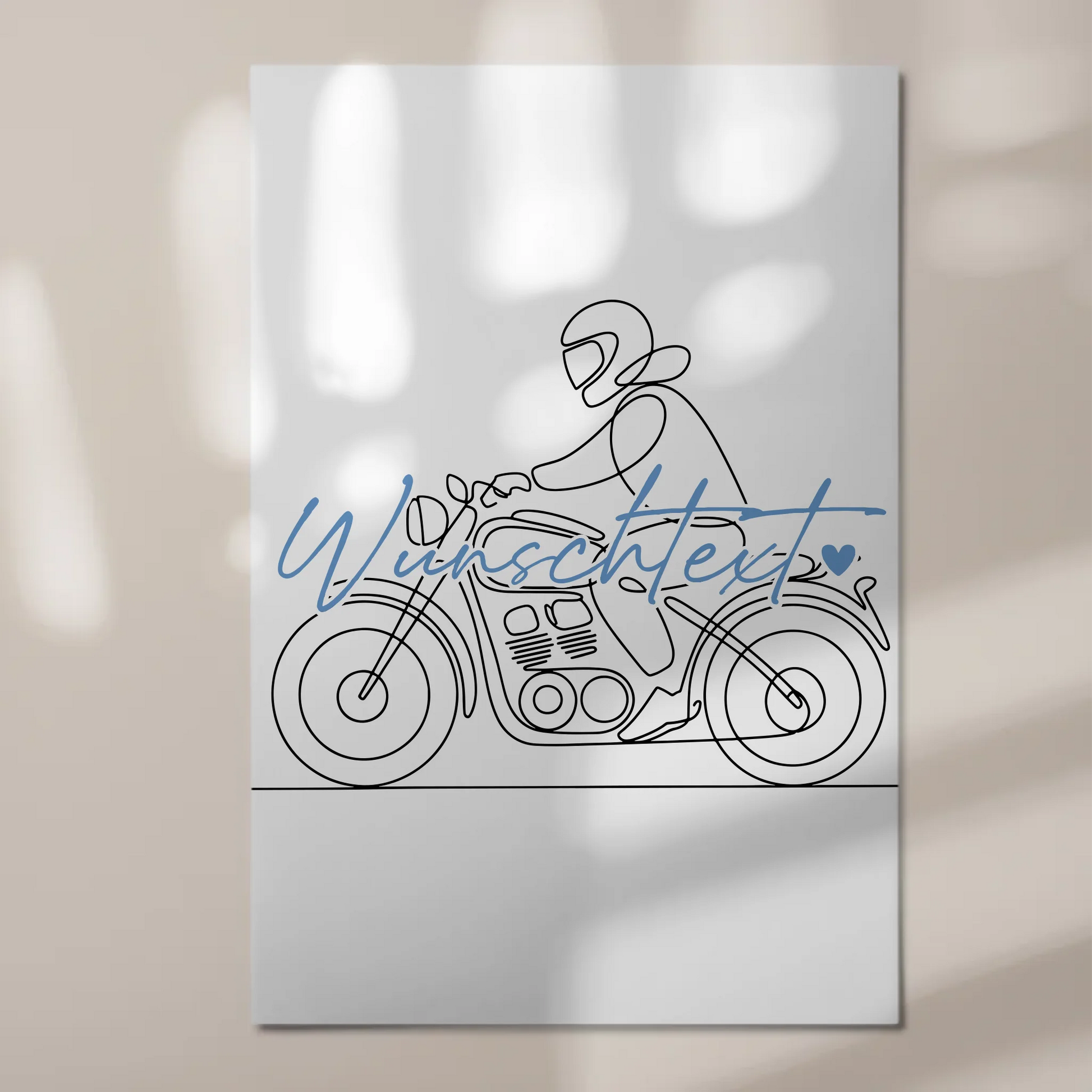 Lineart Fotoboard Magnetisch Personalisiert Motorradfahren Geschenk Sohn & Bruder 1