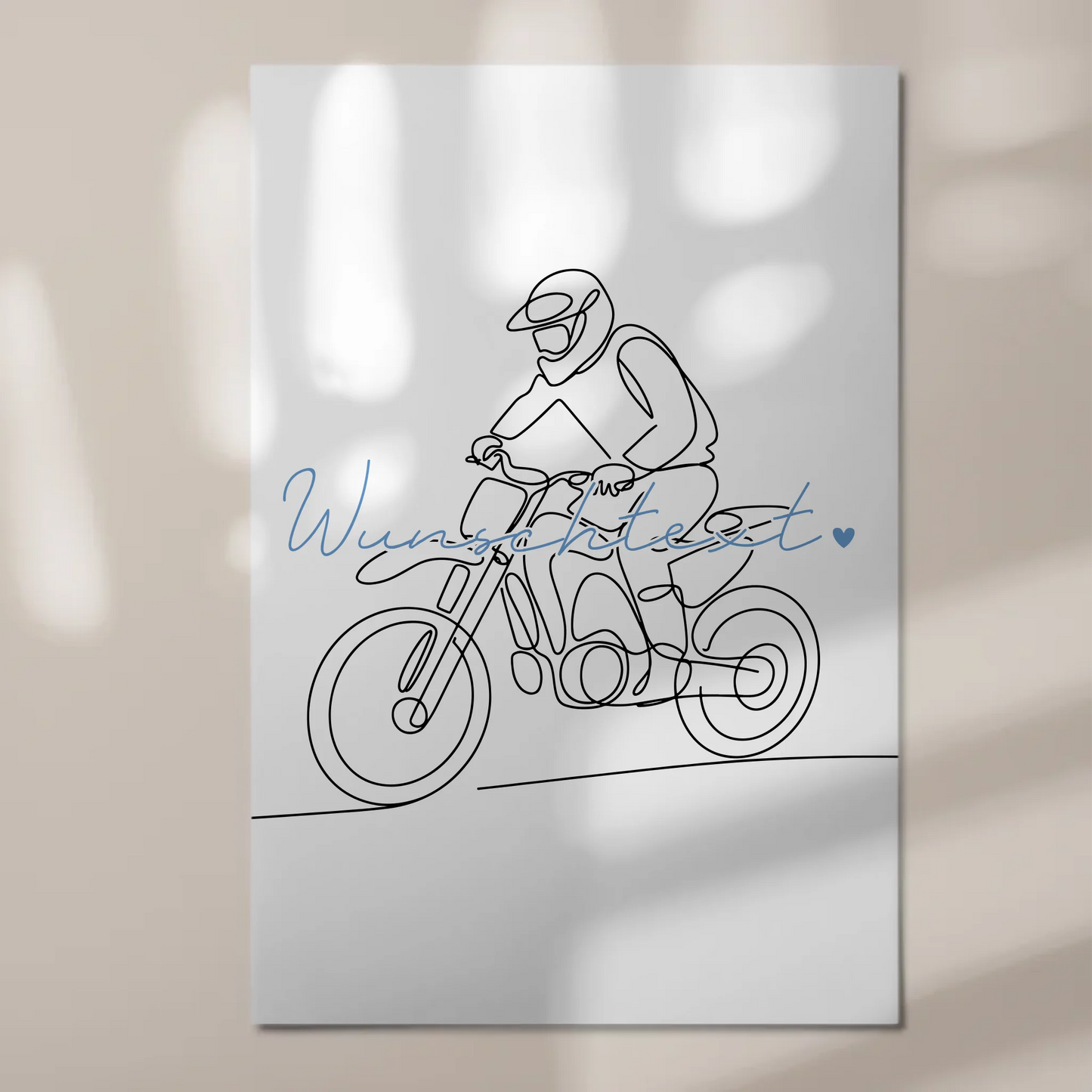 Personalisiertes Fotoboard Magnetisch Lineart Motocross Geschenk Sohn & Bruder