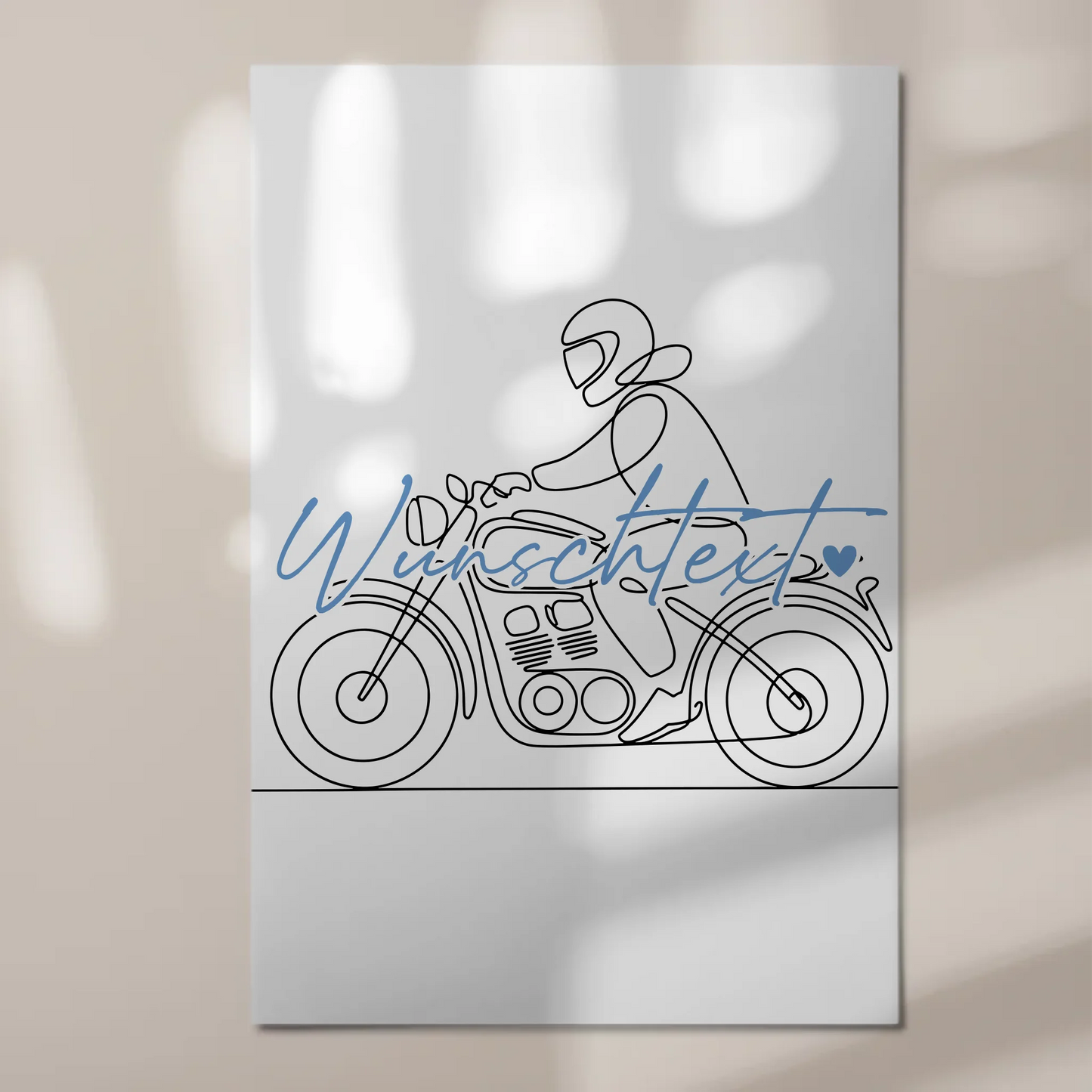 Lineart Fotoboard Magnetisch Personalisiert Motorradfahren Geschenk Sohn & Bruder