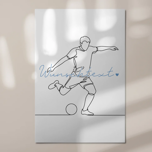 Lineart Fotoboard Magnetisch Personalisiert Fußball Geschenk Sohn & Bruder 1
