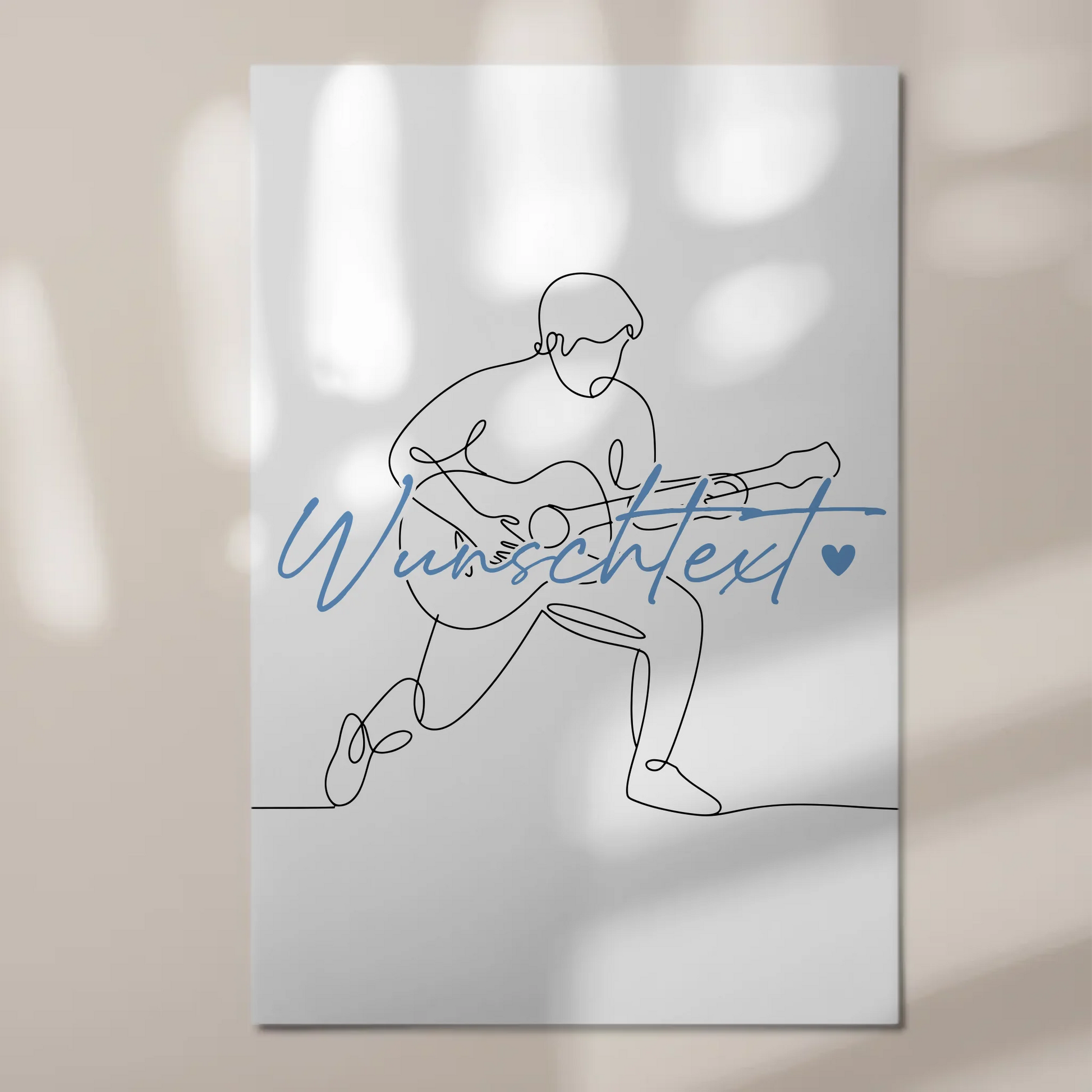 Lineart Fotoboard Magnetisch Personalisiert Gitarre Geschenk Sohn & Bruder 1