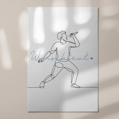 Personalisiertes Fotoboard Magnetisch Lineart Gesang Geschenk Sohn & Bruder 1
