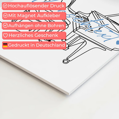 Lineart Fotoboard Magnetisch Personalisiert Klavier Geschenk Sohn & Bruder 4