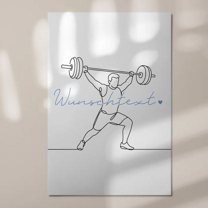 Personalisiertes Fotoboard Magnetisch Lineart Crossfit Geschenk Sohn & Bruder 1