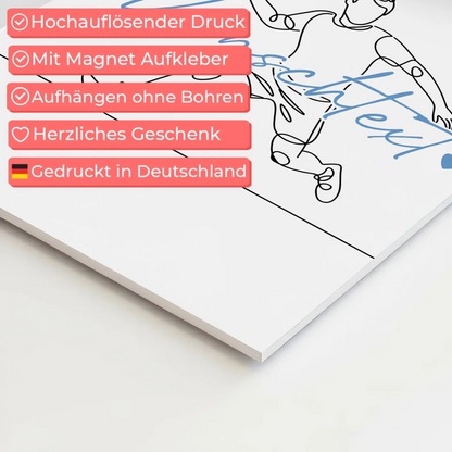 Lineart Fotoboard Magnet Wandbild Gerüstbauer Geschenk Sohn & Bruder 4