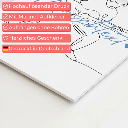 Lineart Fotoboard Magnetisch Personalisiert Gitarre Geschenk Sohn & Bruder 4