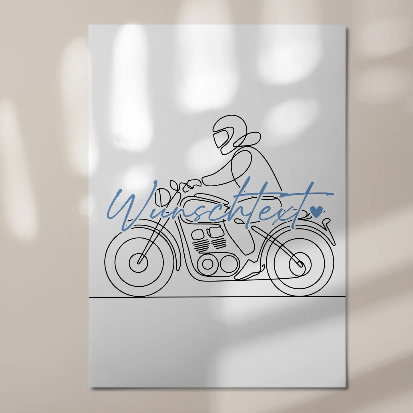 Lineart Fotoboard Magnetisch Personalisiert Motorradfahren Geschenk Sohn & Bruder