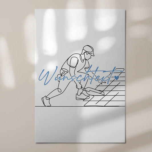 Lineart Fotoboard Magnetisch Personalisiert Dachdecker Geschenk Sohn & Bruder 1