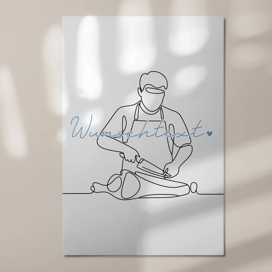 Personalisiertes Fotoboard Magnetisch Lineart Fleischer Geschenk Sohn & Bruder 1