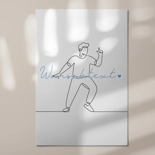 Personalisiertes Fotoboard Magnetisch Lineart Bloggen Geschenk Sohn & Bruder 1