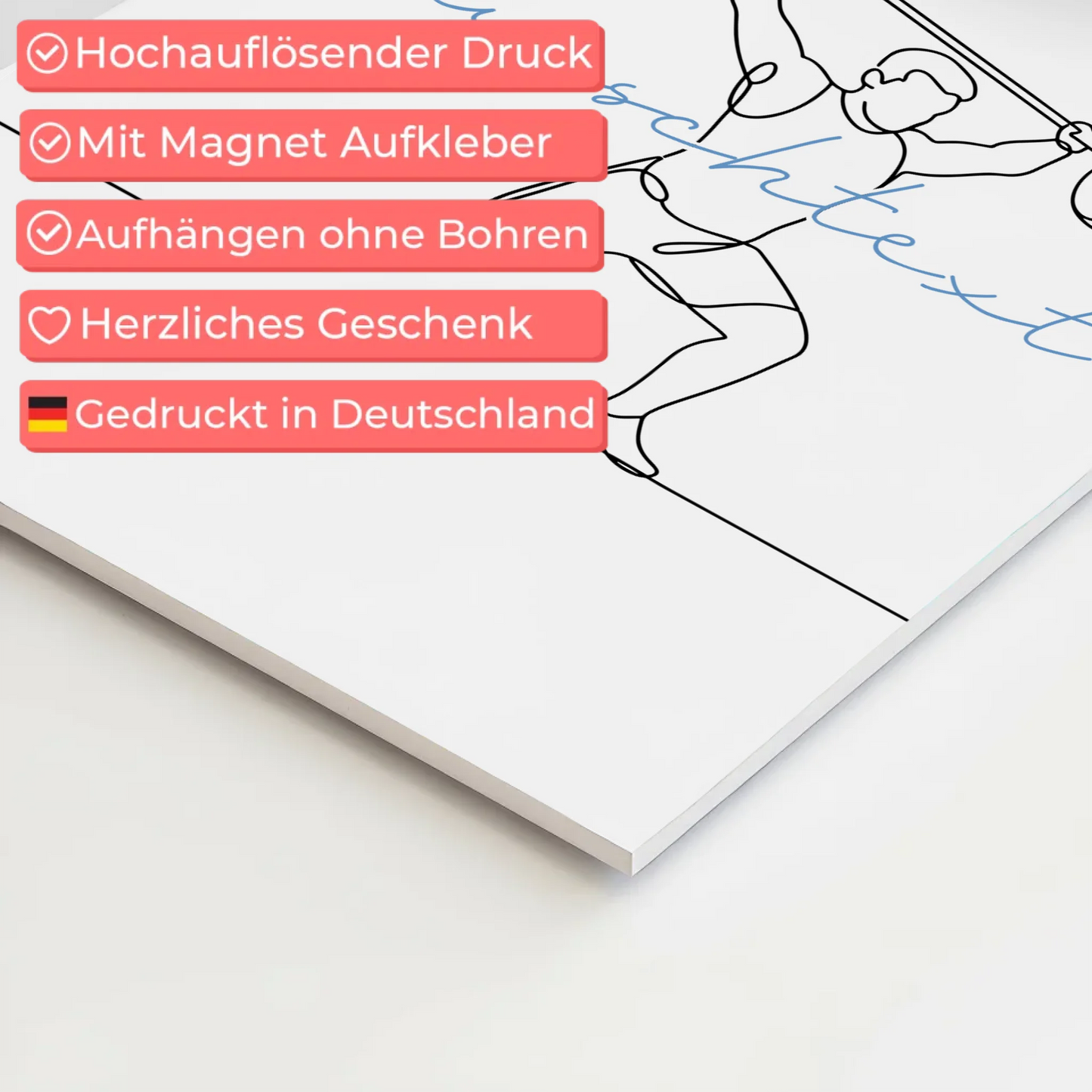 Personalisiertes Fotoboard Magnetisch Lineart Crossfit Geschenk Sohn & Bruder 4