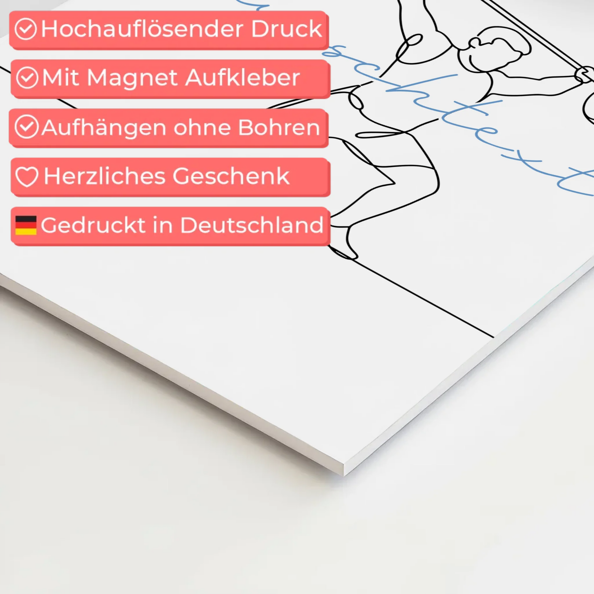 Personalisiertes Fotoboard Magnetisch Lineart Crossfit Geschenk Sohn & Bruder 4