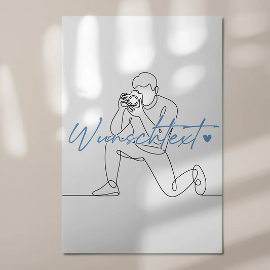 Lineart Fotoboard Magnetisch Personalisiert Fotograf Geschenk Sohn & Bruder 1