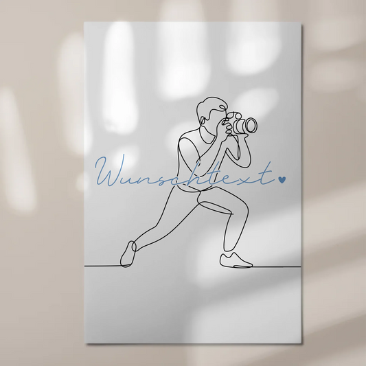 Lineart Fotoboard Magnet Wandbild Fotografie Geschenk Sohn & Bruder 1