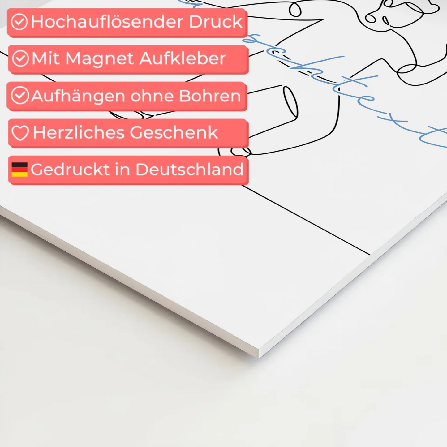 Personalisiertes Fotoboard Magnetisch Lineart Bloggen Geschenk Sohn & Bruder 4