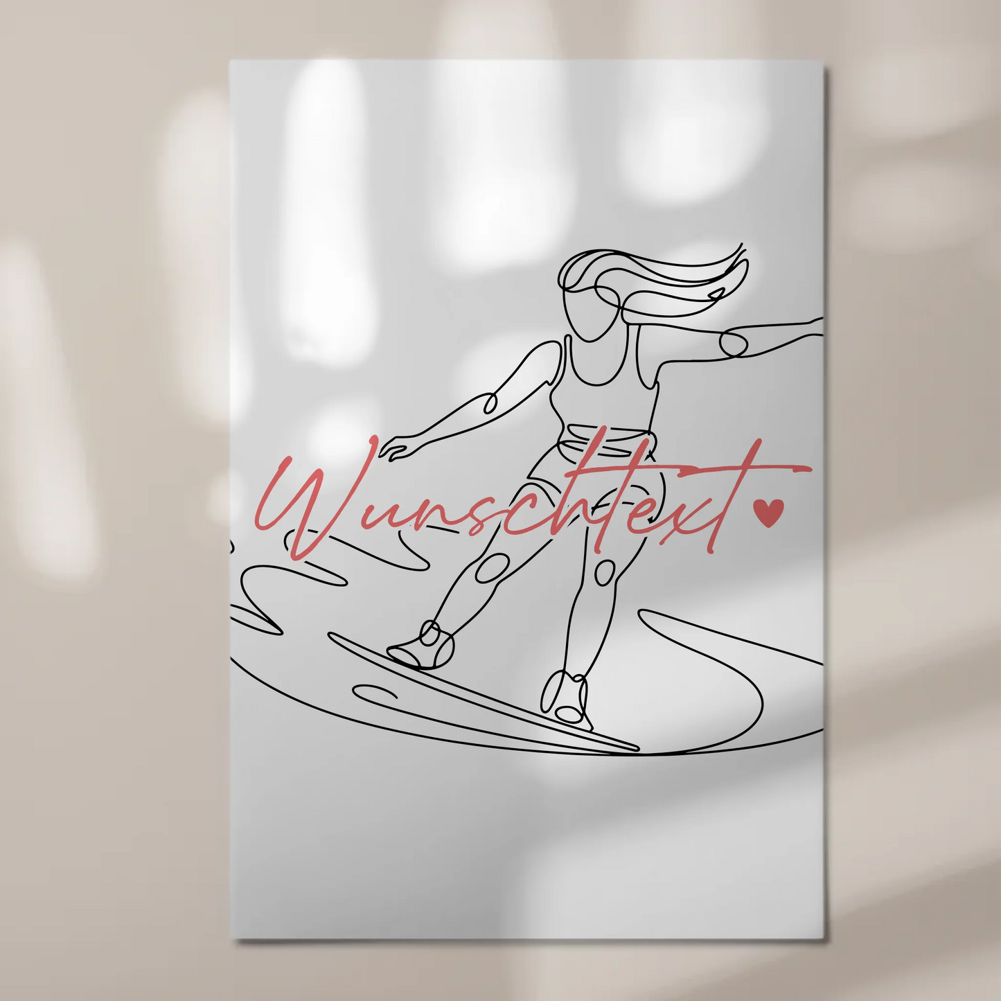 Personalisiertes Fotoboard Magnetisch Lineart Wakeboarden Geschenk Tochter & Schwester 1