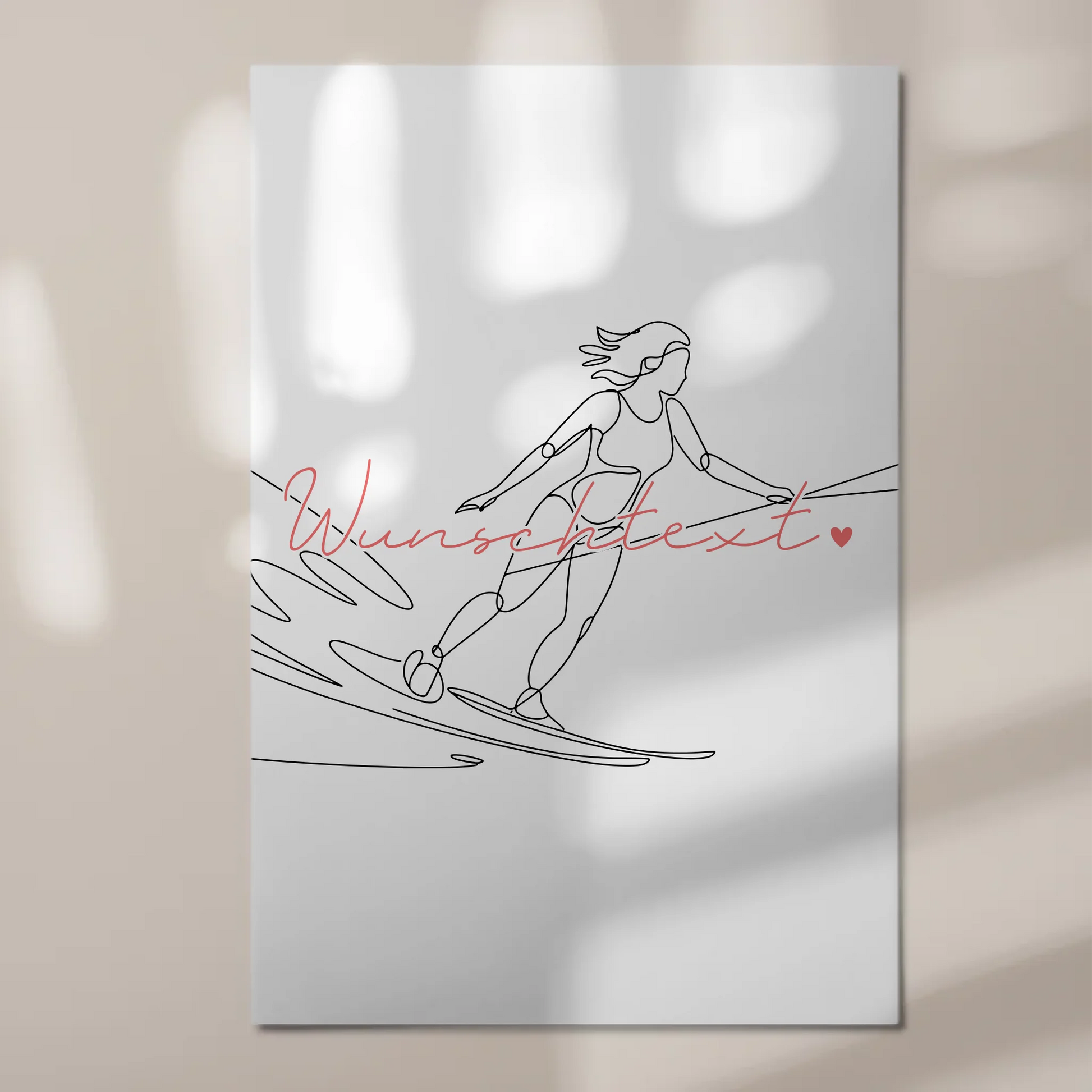 Lineart Fotoboard Magnetisch Personalisiert Wasserskifahren Geschenk Tochter & Schwester 1