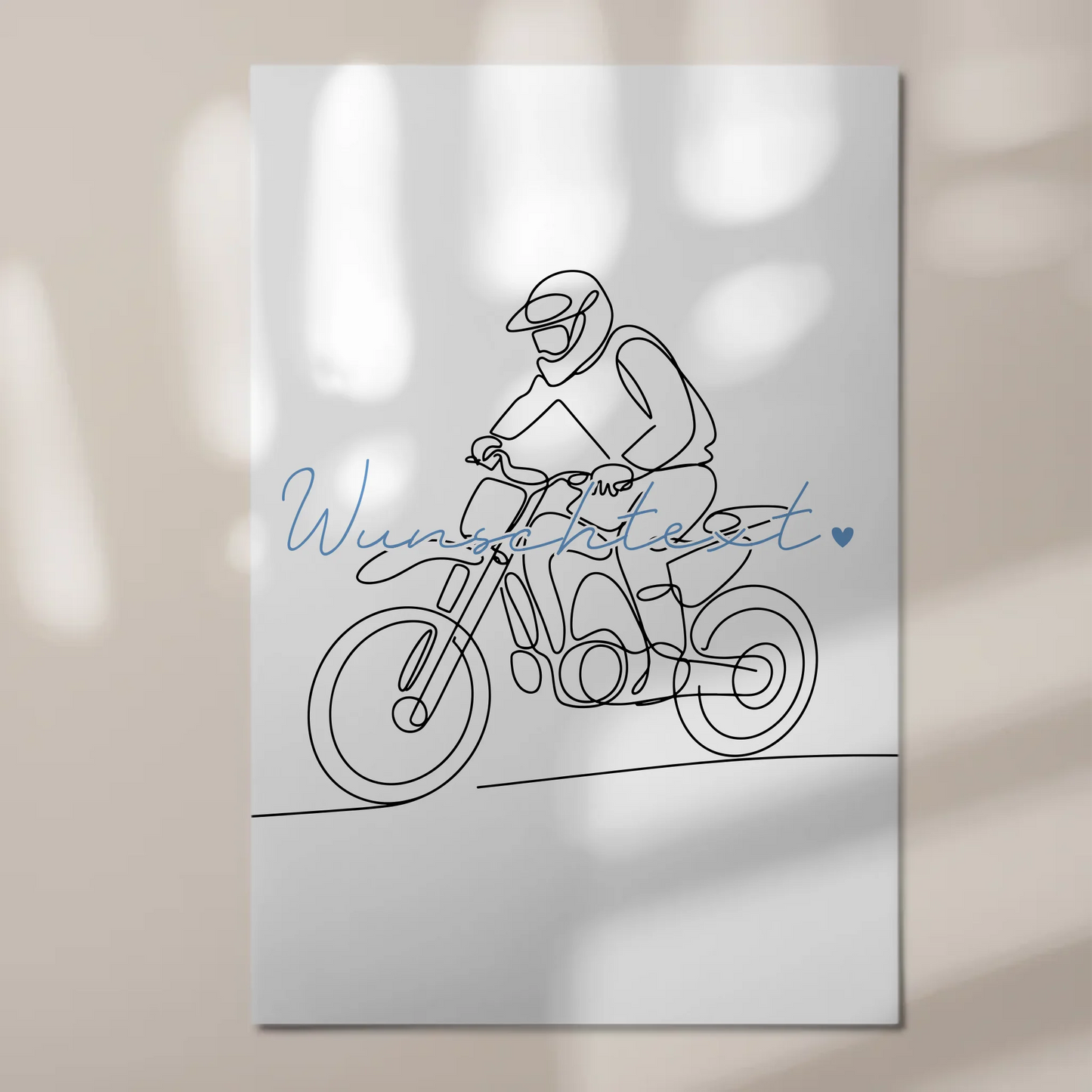 Personalisiertes Fotoboard Magnetisch Lineart Motocross Geschenk Sohn & Bruder