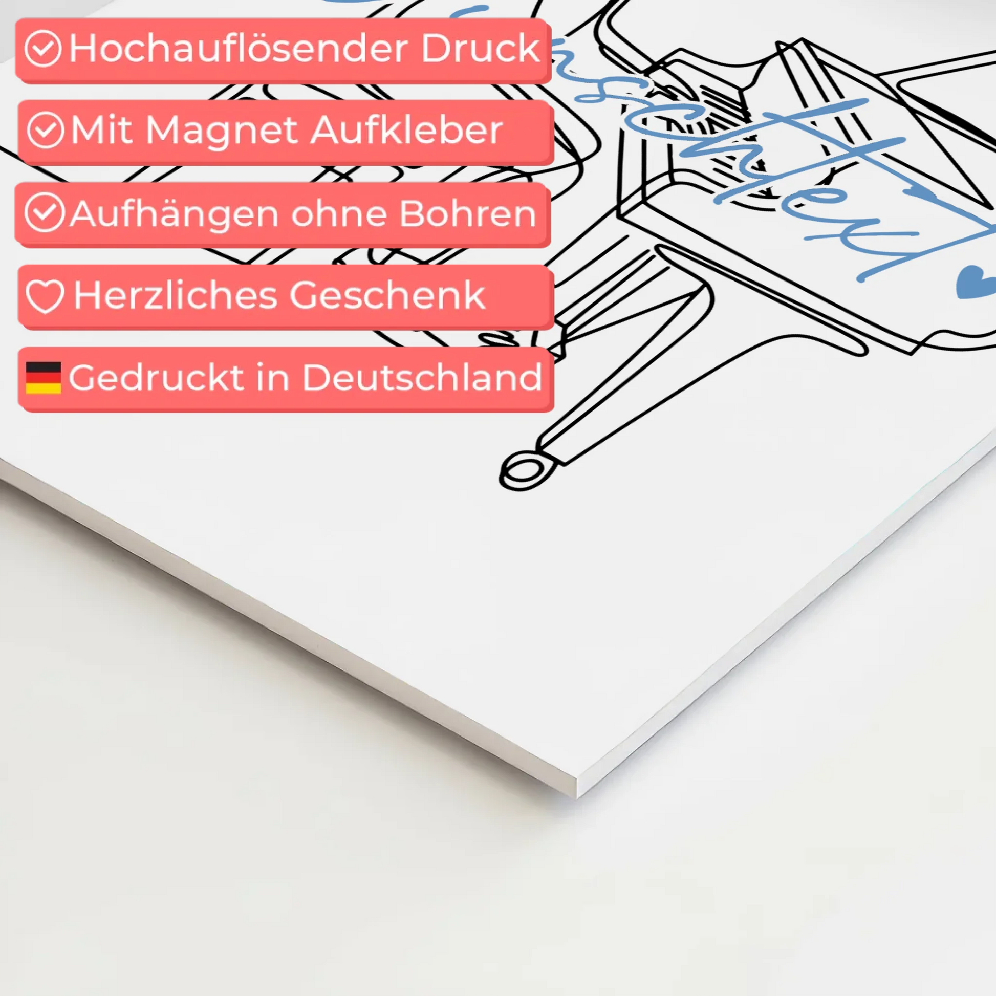 Lineart Fotoboard Magnetisch Personalisiert Klavier Geschenk Sohn & Bruder 10