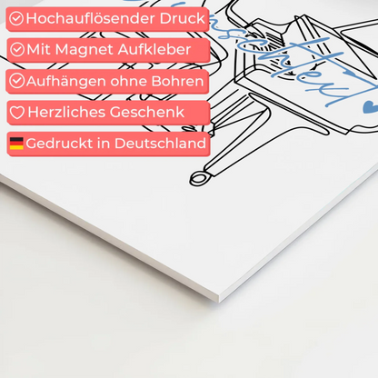 Lineart Fotoboard Magnetisch Personalisiert Klavier Geschenk Sohn & Bruder 10