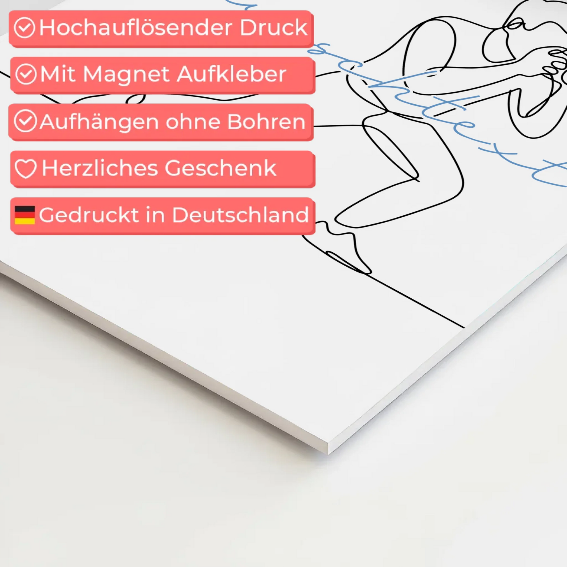 Lineart Fotoboard Magnet Wandbild Fotografie Geschenk Sohn & Bruder 4