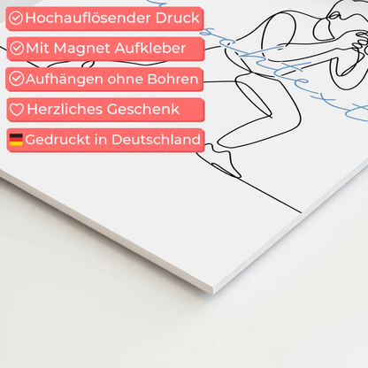 Lineart Fotoboard Magnet Wandbild Fotografie Geschenk Sohn & Bruder 4