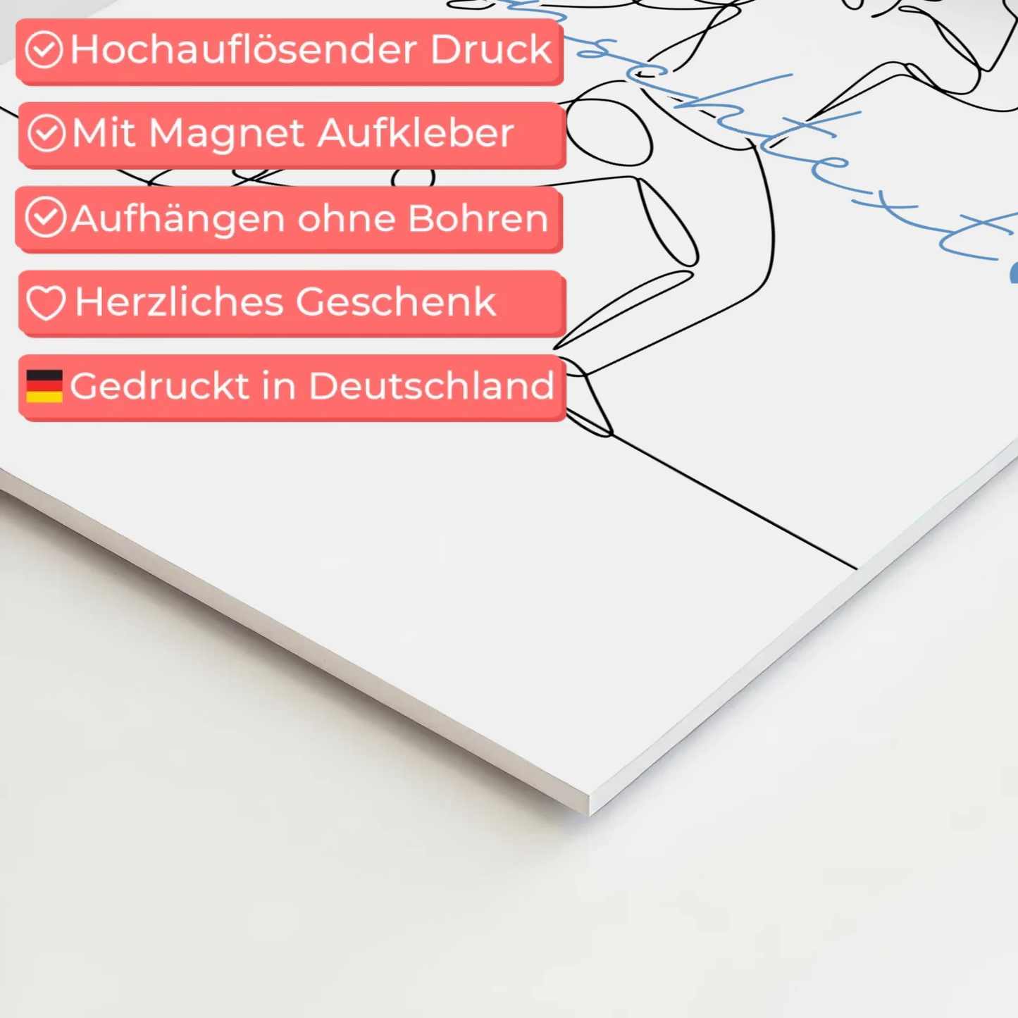 Personalisiertes Fotoboard Magnetisch Lineart Gesang Geschenk Sohn & Bruder 10