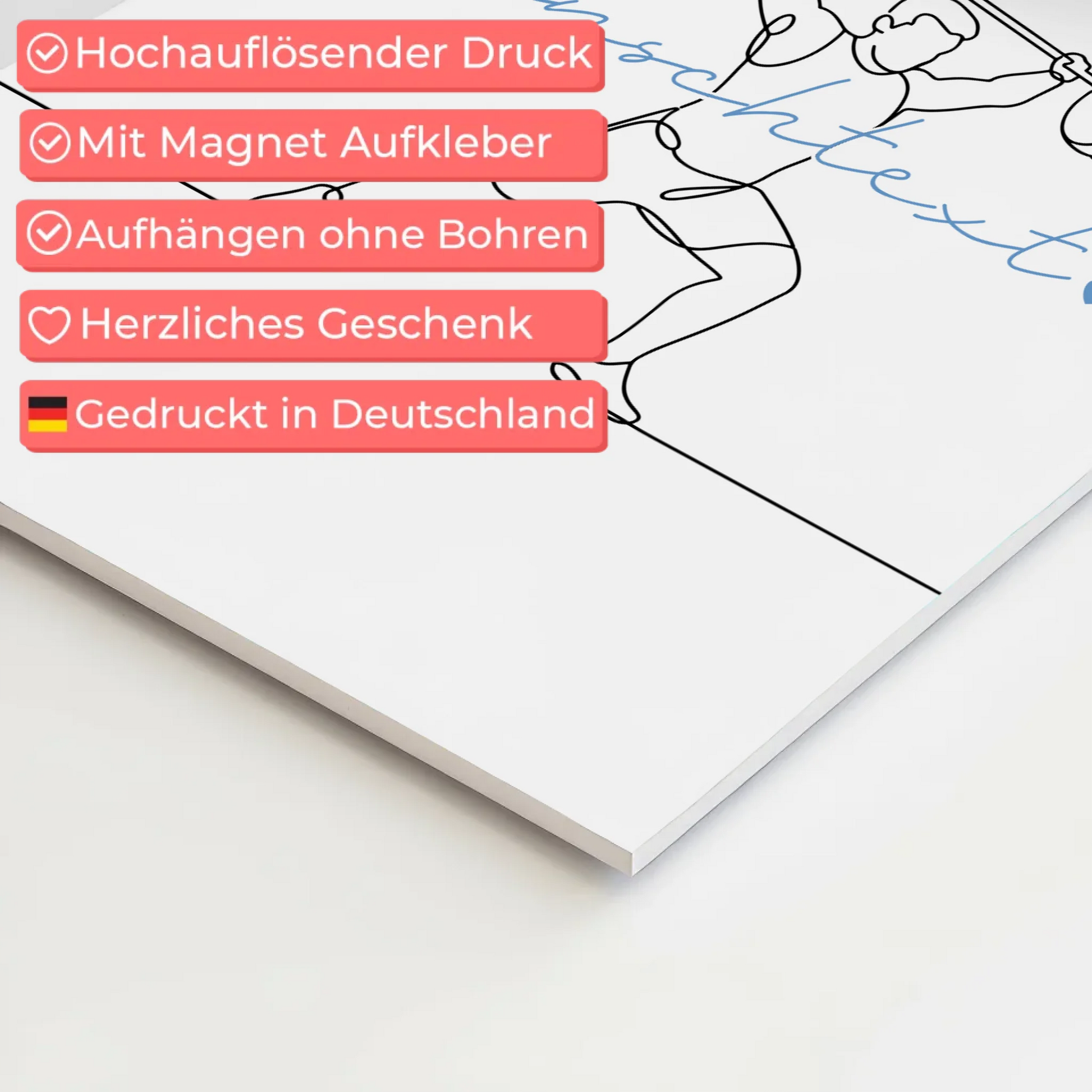 Personalisiertes Fotoboard Magnetisch Lineart Crossfit Geschenk Sohn & Bruder 10