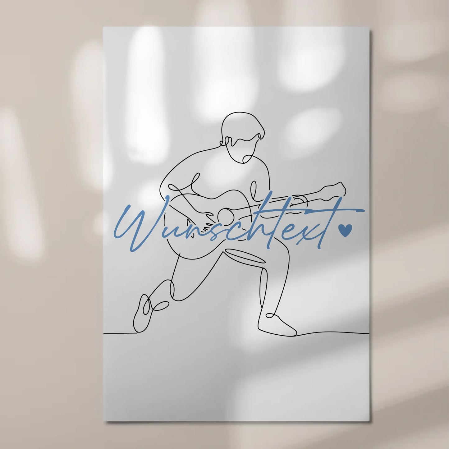 Lineart Fotoboard Magnetisch Personalisiert Gitarre Geschenk Sohn & Bruder