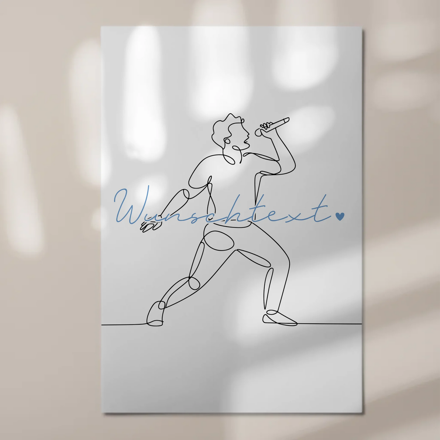 Personalisiertes Fotoboard Magnetisch Lineart Gesang Geschenk Sohn & Bruder