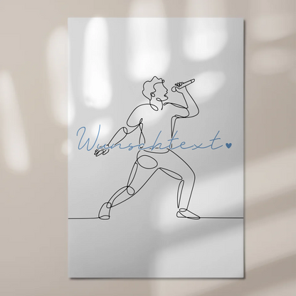 Personalisiertes Fotoboard Magnetisch Lineart Gesang Geschenk Sohn & Bruder