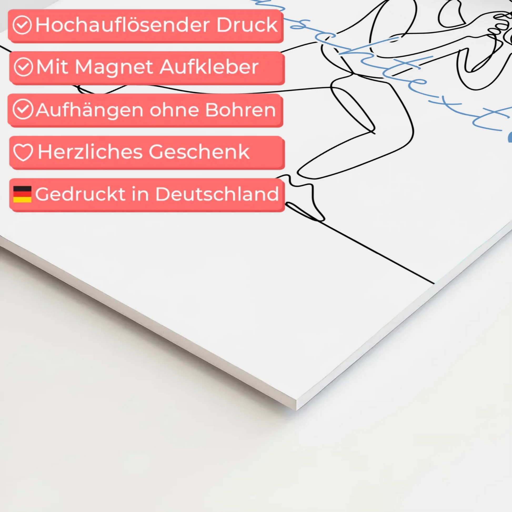 Lineart Fotoboard Magnet Wandbild Fotografie Geschenk Sohn & Bruder 10