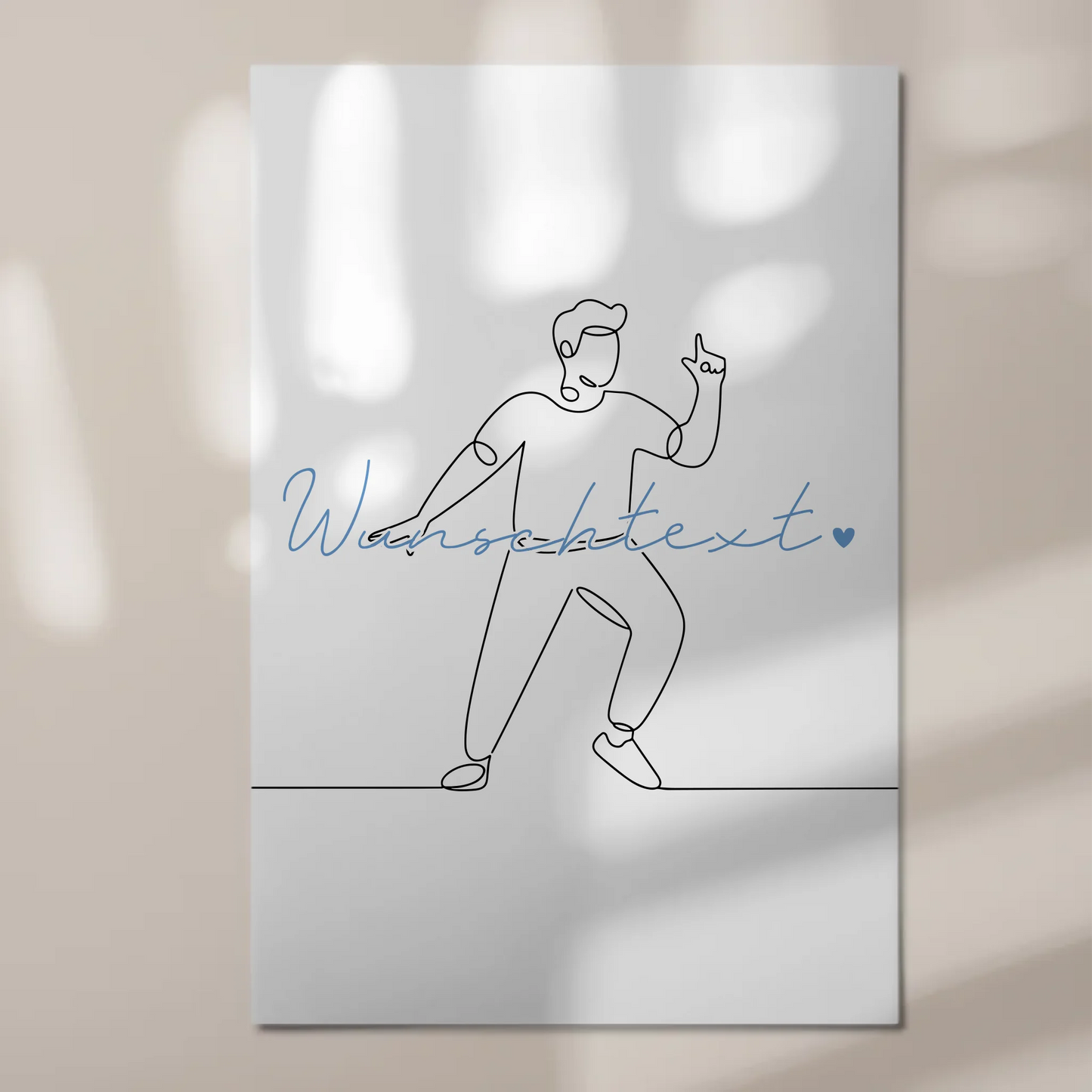 Personalisiertes Fotoboard Magnetisch Lineart Bloggen Geschenk Sohn & Bruder