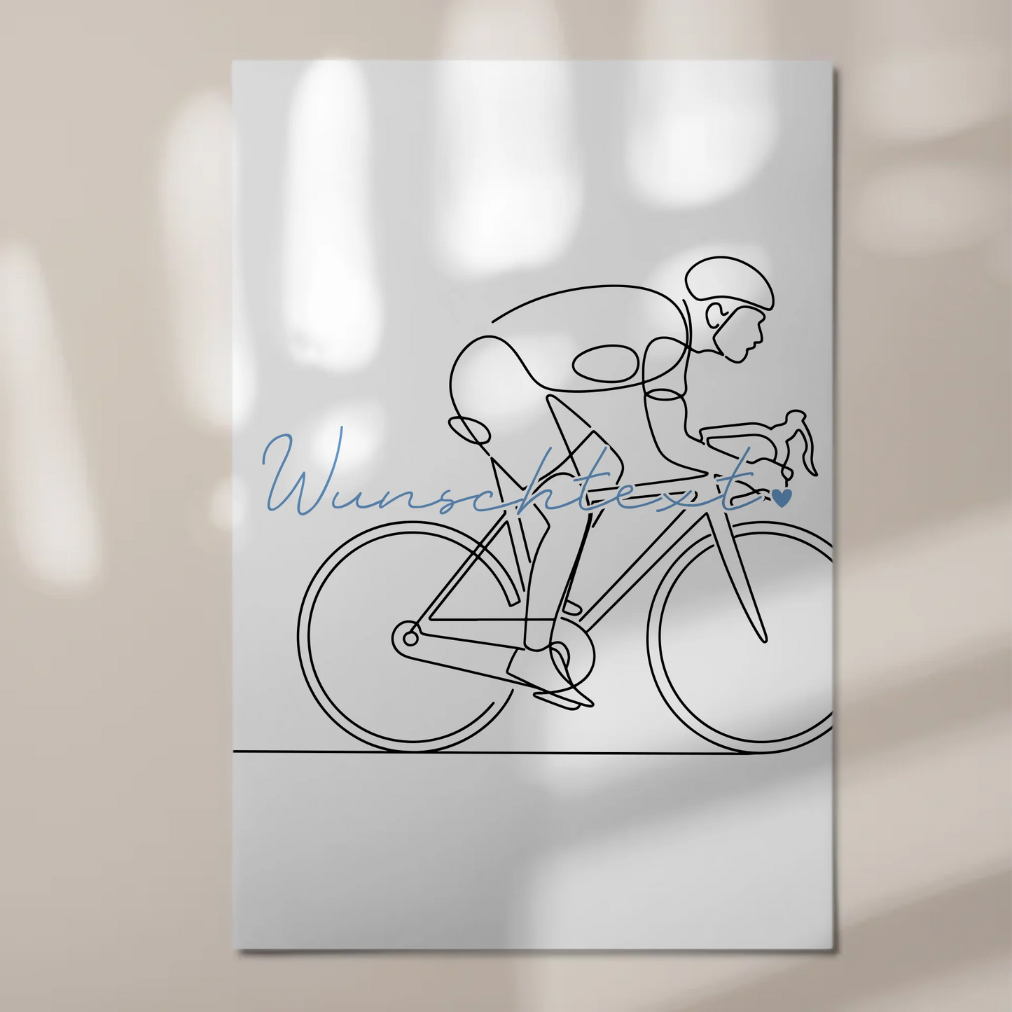 Personalisiertes Fotoboard Magnetisch Lineart Rennradfahren Geschenk Sohn & Bruder