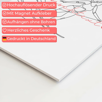 Lineart Fotoboard Magnetisch Personalisiert Wasserskifahren Geschenk Tochter & Schwester 10