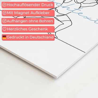 Personalisiertes Fotoboard Magnetisch Lineart Crossfit Geschenk Sohn & Bruder