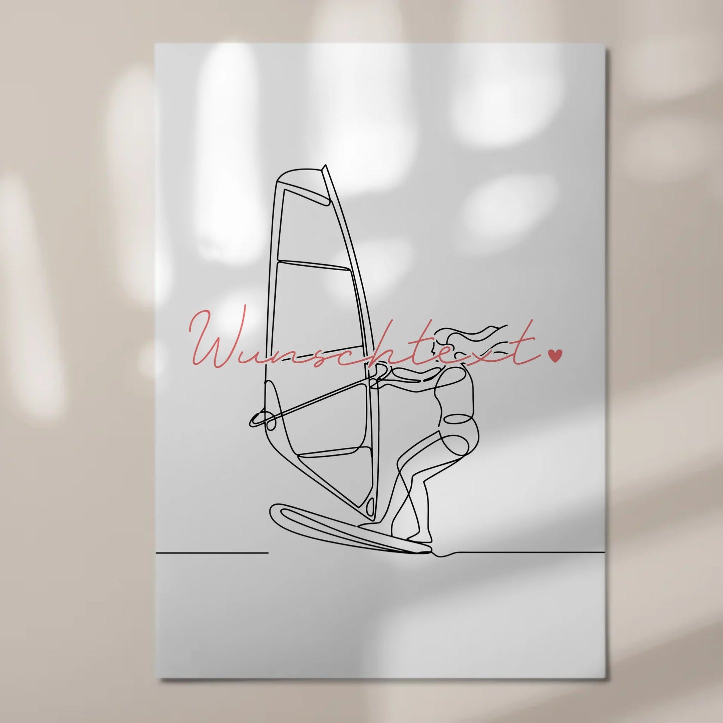 Personalisiertes Fotoboard Magnetisch Lineart Windsurfen Geschenk Tochter & Schwester 7