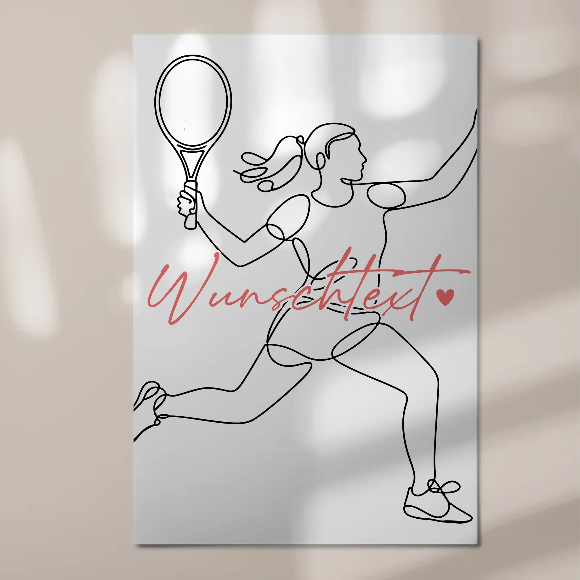 Personalisiertes Fotoboard Magnetisch Lineart Tennis Geschenk Tochter & Schwester 1