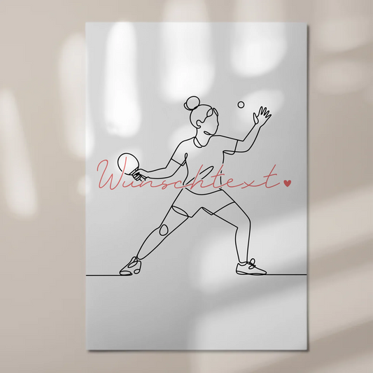 Lineart Fotoboard Magnetisch Personalisiert Tischtennis Geschenk Tochter & Schwester 1