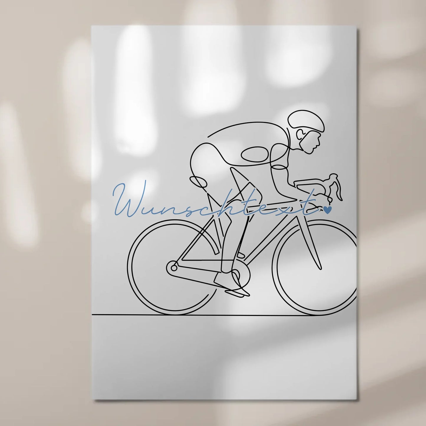 Personalisiertes Fotoboard Magnetisch Lineart Rennradfahren Geschenk Sohn & Bruder