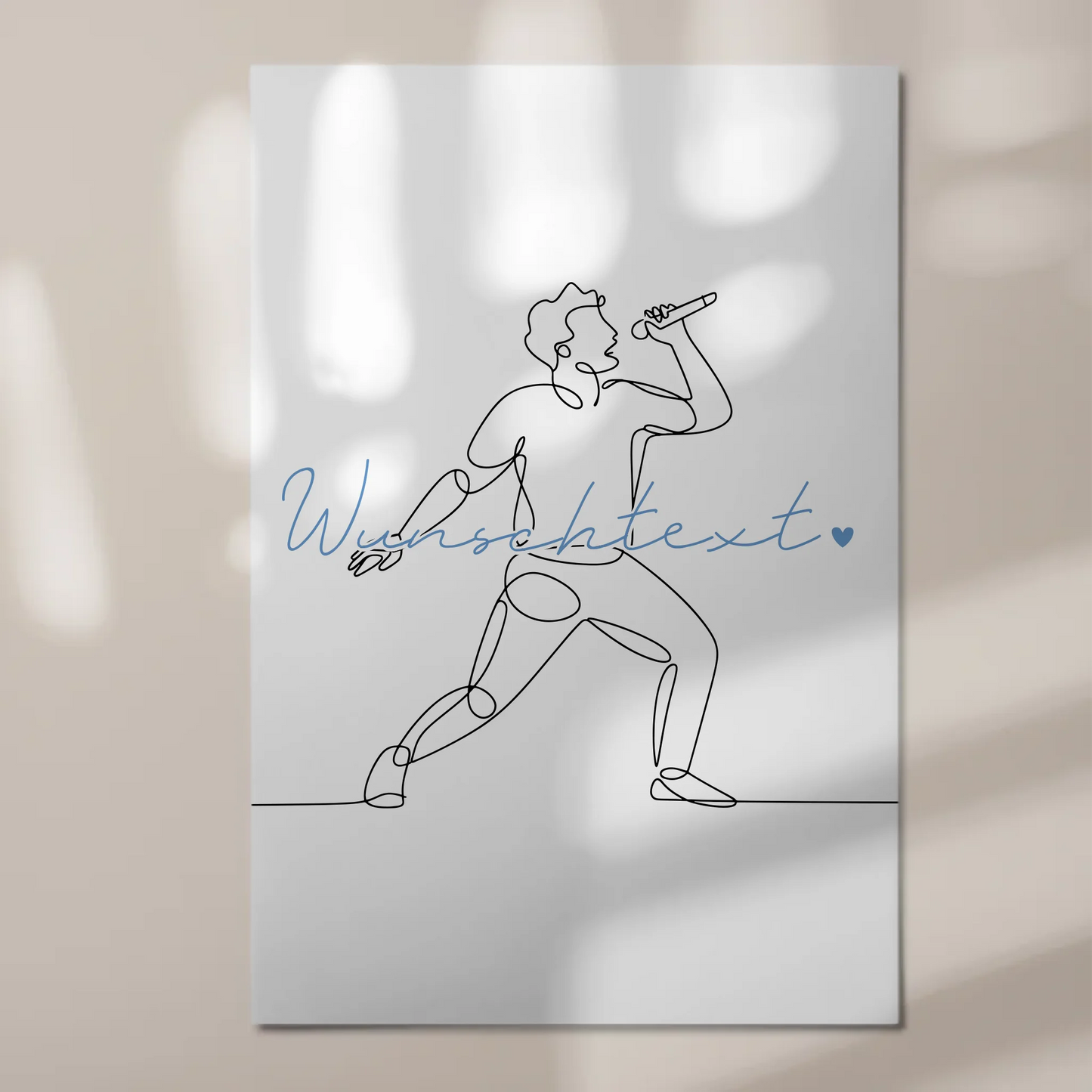 Personalisiertes Fotoboard Magnetisch Lineart Gesang Geschenk Sohn & Bruder